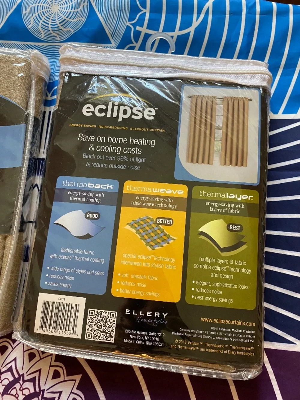 Eclipse Samara Crepe Blackout Curtains